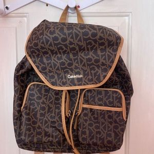 COPY - Calvin Klein Brown CK Logo Backpack (Resev…
